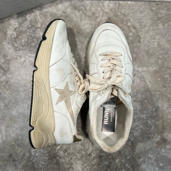 Golden Goose Running Sole- white with gold - Picture 2 of 9